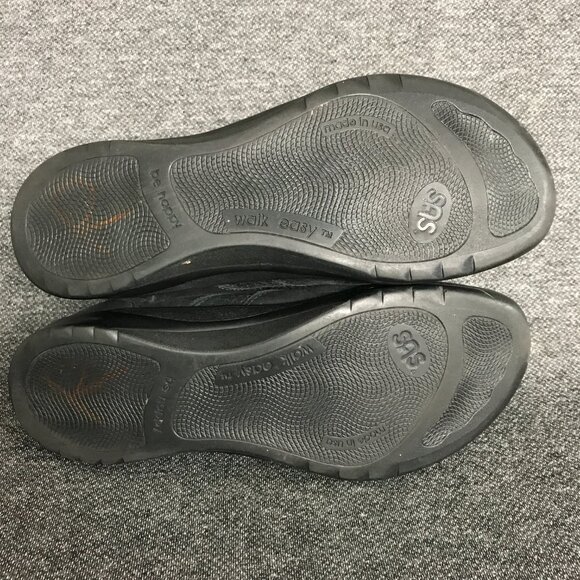 SAS Walk Easy Nero Black Leather Comfort Walking Shoes Sneakers Womens Size 12 - Picture 11 of 11